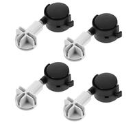 Healifty 4 Pcs Pet Cage Casters Swivel Wheels for Cat Carrier and Pet Crate Replacement, Sturdy Black Rollers with White Clip Fasteners, Universal Bed Frame and Kennel Wheels for Indoor Use