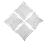 Healifty 4 Pcs Stainless Steel Guitar String Action Ruler Set with Understring Radius Gauge for Electric Acoustic Bass Guitars Luthier Measuring Tool