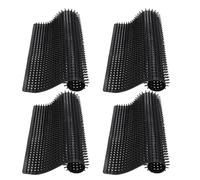 Healifty 4 Pcs Washable Chicken Nesting Pads for Coop Bedding, Reusable Plastic Egg Laying Mats with Nest Box Liners, Black Poultry Cage Mats for Egg-laying Hens