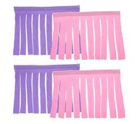 Healifty 4 Pieces Small Pet Hideout Curtain with Tassels for Guinea Pig and Hamster Cage, Indoor Hideaway Hammock and Corner Shelter in Pink and Purple for Small Animal Habitat
