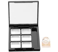 Healifty 4 Sets Empty Eyeshadow Box with Mirror Plates Compact Makeup Pallet Organizer for Travel DIY Color Mixing for Eyeshadow Blusher More for Friends Family