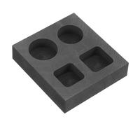 Healifty 4-Slot Graphite Mold for Melting Casting Gold Silver Copper Jewelry, Multipurpose Ingot Casting Tool for Precious Metal Refining and Jewelry Making