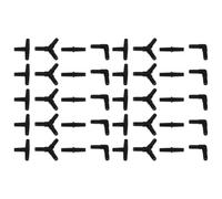 Healifty 40pcs Aquarium Air Hose Adapter Set Oxygen Pump Airline Tubing Connector Kit with I, T, L, Y Connectors Black for Fish Tank Aeration Accessories
