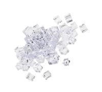 Healifty 40pcs Clear Acrylic Fake Ice Cubes Simulation Crystal Rocks for Photography Props Wedding Party Decoration Transparent Irregular Square Design Easy to Clean and Reusable