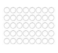 Healifty 40pcs Flat Key Chain Rings Key Chain Making Supplies Silver Metal Flat Circle Split Rings Convenient to Use Stay Securely Closed for DIY Crafts and Handmade Time