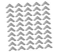 Healifty 40pcs Metal Book Corners Decorative Edges Covers Notebook Corner Protector 0.55x0.55x0.16in Vintage Elegant Protection for DIY Crafts and Cardmaking