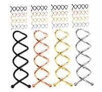 Healifty 40pcs Rounded Tip Bobby Pins Hair Bun Screws Twist Bun Maker Spiral Pin Spiral
