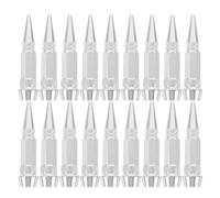 Healifty 40Pcs Screw-On Aluminium Alloy Tire Valve Stem Caps 60Mm Silver Metal Dustproof Covers for Car and Motorbike Wheels