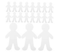 Healifty 40pcs White Paper Doll Cutouts for Kids and Preschoolers, Versatile Use and Educational Fun Paper People Shape Cutouts for Art Parties and School Craft Projects