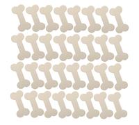 Healifty 40pcs Wooden Dog Bone Craft Slices Unfinished Wood Discs Easy to Paint and Dye for DIY Projects and Home Decor