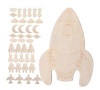 Healifty 45Pcs Unpainted Wooden Cutouts Smooth Surface Wood Chips DIY Flower and Graffiti Craft Slices for Creative Decorations and Holiday Ornaments