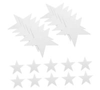 Healifty 48pcs Handcut Glitter Paper Star Cutouts for Classroom Decoration Interactive DIY Crafting Engaging Bulletin Board Decor for Writing Doodling and Party Use