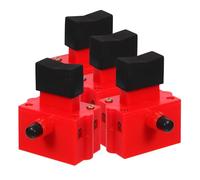 Healifty 4Pcs 10A Pushbutton Switch for Steel Cut-Off Machines with Lock, Red Power Tool On-Off Replacement for Electric Metal Cutting Saws, Safety Control Accessory for Abrasive Cutting