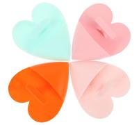 Healifty 4pcs 4pcs Silicone Facial Cleaning Brush Deep Exfoliating Manual Cleansing Tools for Sensitive Skin with Soft Silicone Bristles in Light Blue Pink Coral Transparent Pink