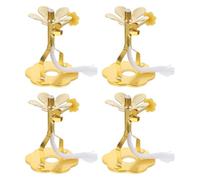 Healifty 4Pcs Adjustable Alloy Oil Lamp Wick Holder for Butter Lamps and Temple Praying Metal Wick Stand Hardware Accessories for Cotton Oil