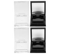 Healifty 4pcs and Black Diy Eyeshadow Palette Boxes 2g Square Refillable Makeup Case for Travel and Lipstick Storage