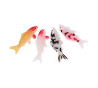 Healifty 4pcs Artificial Koi Fish - Miniatures Realistic Tiny Floating Goldfish Mini Fake Fish Ornaments For Aquarium Tank Fairy Garden