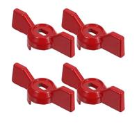 Healifty 4pcs Ball Valve Butterfly Handle: Flat Hole 8x6mm - Ball Valve Handle Replacement Parts - Suitable for Outdoor Faucet Garden Hose Shut Off Lever