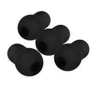 Healifty 4pcs Black Gourd-shaped Silicone Stethoscope Ear Tips Replacement Ear Cushions Soft for Comfortable Auscultation Noise Reduction Winter Protection