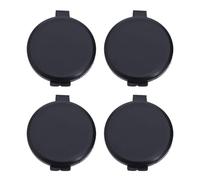 Healifty 4pcs Black Mini Fingerprint Ink Pads PVC Quick-Drying Thumbprint Stamp Pads for Identification and Security Use in Office and School Supplies