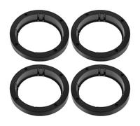 Healifty 4pcs Car Door Speaker Mounting Rings 6.5 Inch 15mm Plastic Spacer | Slanted Design, Waterproof Coating, Black Finish, for Stereo Mounting and Reduced Vibration