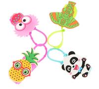 Healifty 4Pcs Cartoon Silicone Hand Washing Bottle Sleeve Covers 30Ml Refillable Bottle Cases with Elephant Panda Pineapple Owl Design for Travel and Daily Use