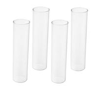 Healifty 4pcs Clear Glass Test Tube Vase Propagation Station for Hydroponic Plants Dual Use Decorative Flower Holders for Home Easy to Clean and Remove Tubes