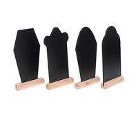Healifty 4PCS Easter Tombstone Designed Blackboard Double Sided Message Boards for DIY Decor Holiday Signage and Event Use Mild Material with Base