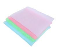 Healifty 4pcs Exfoliating Wash Cloth Soft Nylon Body Scrubber Towels for Shower Back Cleaning Gentle Reusable Fast-drying Towels in Pink Blue Green White