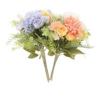 Healifty 4pcs Faux Flower Bouquet Cloth Simulation Floral Arrangement for Wedding Party Decor Home Photography Prop with Realistic Color Transition and Clear Leaf Texture Indoor Use