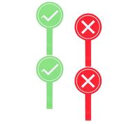 Healifty 4pcs Foam Vote Paddle Handheld Game Answer Boards with Red Cross and Green Check, Teacher Judging and School Voting Props for Classroom Interaction