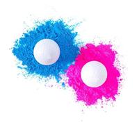 Healifty 4Pcs Gender Reveal Golf Balls with Powder for Birthday Celebration Fun Gender Reveal Decorations for Boy Girl Lightweight and Vibrant Design for Memorable Moments