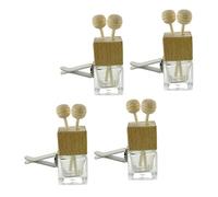 Healifty 4Pcs Glass Diffuser Bottles for Car Essential Oil Aroma Bottles Strong Sealing Classic Design for Freshening Air for Perfumes and Essential Oils