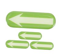 Healifty 4pcs Green Directional Arrow Stickers for Driving Safety, Glow Dark Car Decals for Marking Locations and Distances, Adhesive Vinyl Car Stickers Suitable for Applications