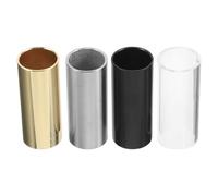 Healifty 4pcs Guitar Slide Bars Finger Sleeve Metal Plastic with Sl esign Ergonomic Materials Enhances Tonal Precision Rich Tonal Variations for Jazz Blues Electric Guitar Medium String