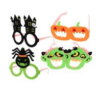 Healifty 4pcs Halloween Neon Party Glasses for Pumpkin Spider Ghost Frames Lightweight Comfortable Fancy Dress Eyewear Photo Booth Props for Halloween Decorations