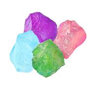 Healifty 4pcs Healing Crystals Stones Natural Crystal Raw Stones Electroplating Aroma Diffuser 1.97x1.77x1.18in for Offerings in Religious Settings Flower Pot Fish Tank Random Color
