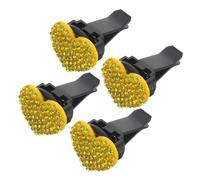 Healifty 4Pcs Heart Shaped Car Vent Clips with Rhinestone Air Diffuser for Aromatherapy Cute Car Accessories for Interior Decoration Effortless Installation Fresh Scent