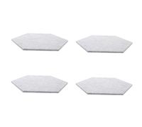 Healifty 4pcs Hexagon Soundproof Pads Grey Felt Sound Insulation Material Wall Tiles for Studio Acoustics and Ktv Sound Absorbing Panels
