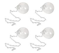 Healifty 4pcs Interactive Slow Feeder Chicken Treat Ball with Hanging Chain and Textured Surface, Plastic and Iron Material, Promotes Natural Foraging for Hens and Poultry in Backyard