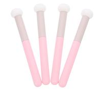 Healifty 4pcs Makeup Sponge Concealer Brush Powder Puff Sponge Mushroom Head Soft Easy Application with Aluminum Handle for Valentine's Day and Every Day