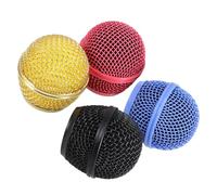 Healifty 4pcs Microphone Net Head Metal Grille Mesh Grill Replacement for Wireless Mic Supplies Microphone Grill Head Cover for Stage Performance