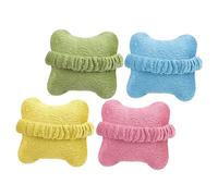 Healifty 4pcs Mouse Wrist Rest Pads with Non-Slip Base Ergonomic Flannel and Silk Cotton Support Pillows for Desktop Computer Office Gaming Portable Lightweight Wrist Cushion