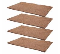 Healifty 4pcs Natural and Safe Coconut Coir Discs Reptile Mat Roll for Snake and Lizard Tanks, Soft and Comfortable Coconuts Fiber Bedding, for Home Breeding and Pet Stores Terrarium Use