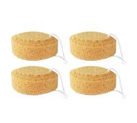 Healifty 4pcs Natural Bath Sponge Honeycomb Shower Sponge for Body Scrub Exfoliator Cleansing Supplies in Shower