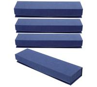 Healifty 4pcs Pen Case Cloth Pen Box Display Box Blue Lid Design Reduce Friction Compact Design for Wrapping Festival Celebrations Employees