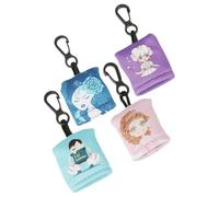 Healifty 4pcs Portable Eyeglasses Cleaning Cloths Keychain with Fiber Material, Light in Weight, Remove Dust Without Leaving Marks, Suitable for Tablets and Computers, for Storing in Purse