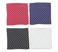 Healifty 4pcs Satin Hair Scarves Retro Dot Pattern Multi-purpose Hair Wraps for Women Party Wedding Travel