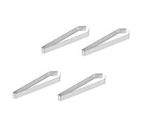 Healifty 4pcs Stainless Steel Food Tweezers Flat and Tips Manual Bone Remover for Fish Meat Hair Removal Kitchen Cooking Tool Dishwasher Safe for Home and Restaurant Use