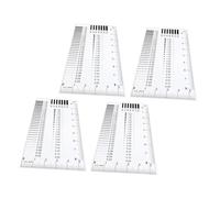 Healifty 4pcs Transparent Crack Gauge Ruler High Precision Measurement Tool for Scratch Inspection and Defect Detection Lightweight and Portable Design for Professionals